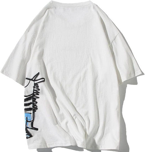 Aelfric Eden Graphic Tees Y2k Cartoon Dinosaur Printed Summer Short Sleeve Streetwear Cotton Shirts Casual Harajuku Tops