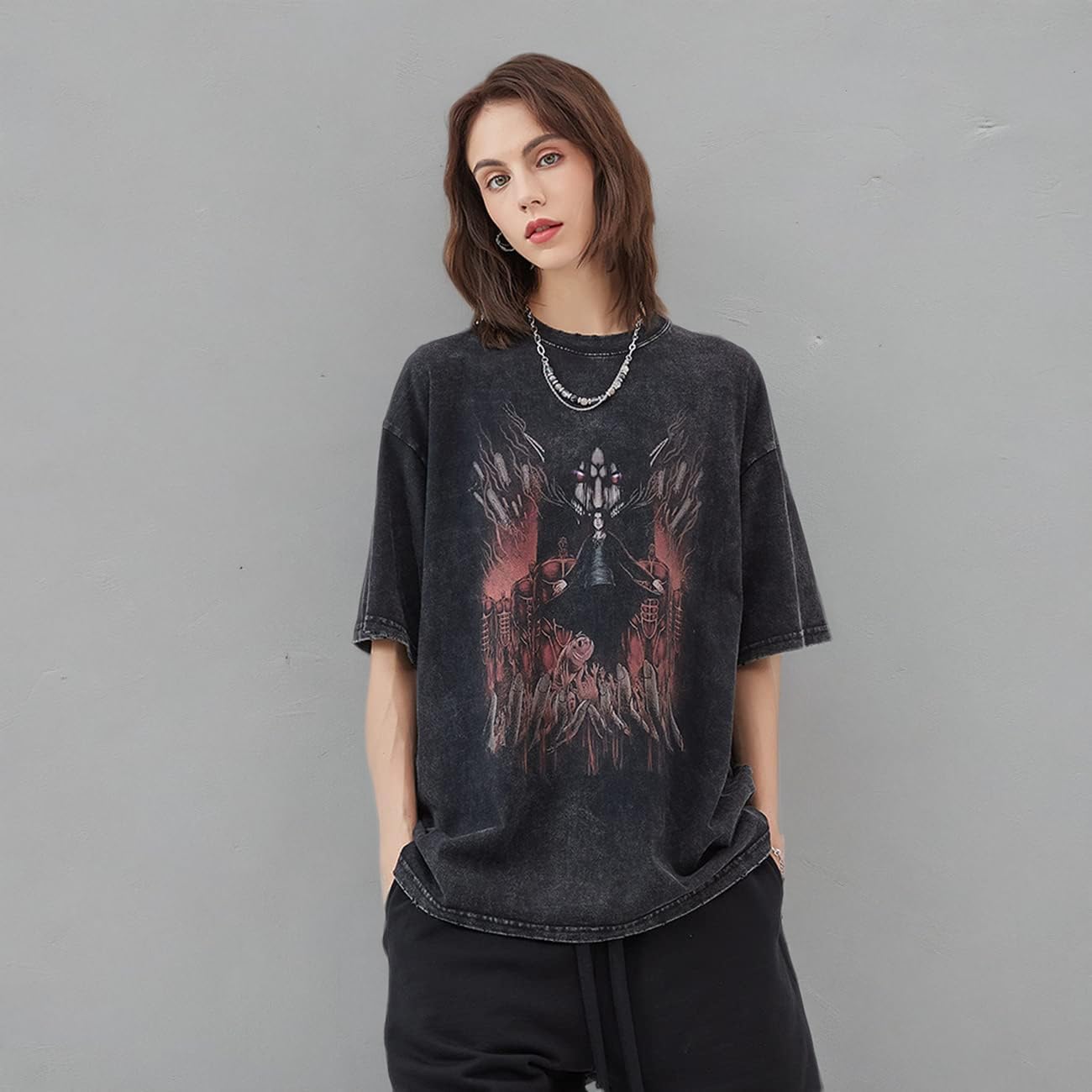 Aelfric Eden Men’s Vintage Japanese Graphic Printed Shirt Unisex Oversized Cool Tee