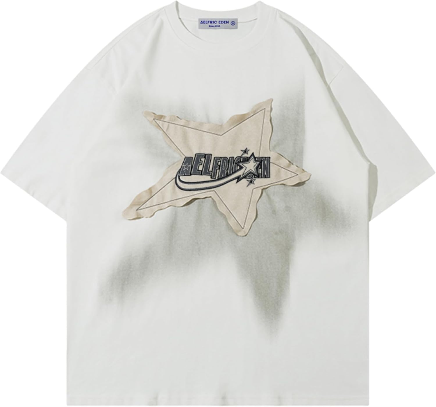 Aelfric Eden Oversized Graphic Tees Unisex Graffiti Print Shirts Inkjet Tee Top