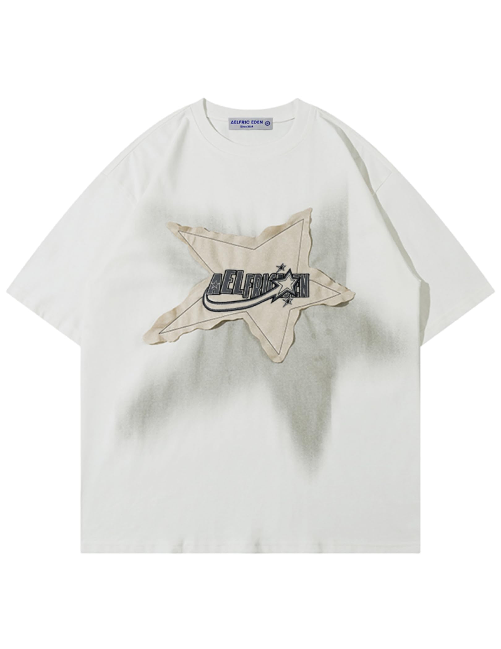 Aelfric Eden Oversized Graphic Tees Unisex Graffiti Print Shirts Inkjet Tee Top