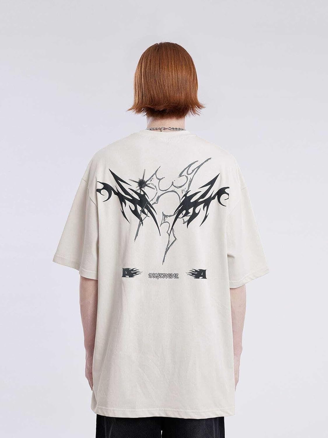 Aelfric Eden Mens Graphic Tees Y2k Flame Star Print Oversized T Shirts Vintage Streetwear Shirt Casual Tops