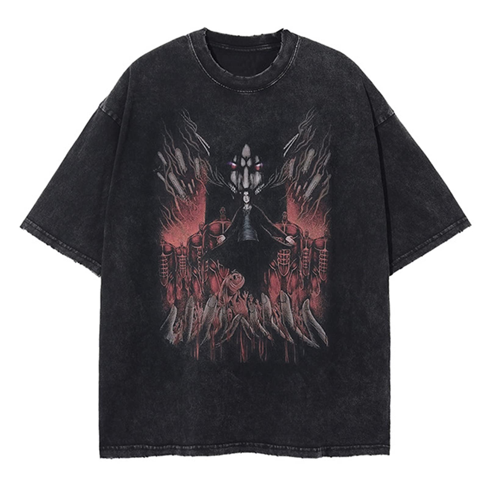 Aelfric Eden Men’s Vintage Japanese Graphic Printed Shirt Unisex Oversized Cool Tee