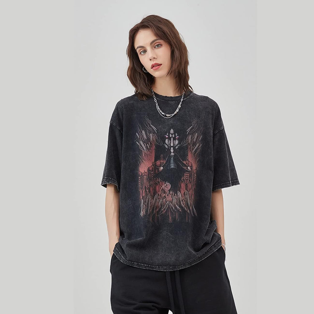 Aelfric Eden Men’s Vintage Japanese Graphic Printed Shirt Unisex Oversized Cool Tee