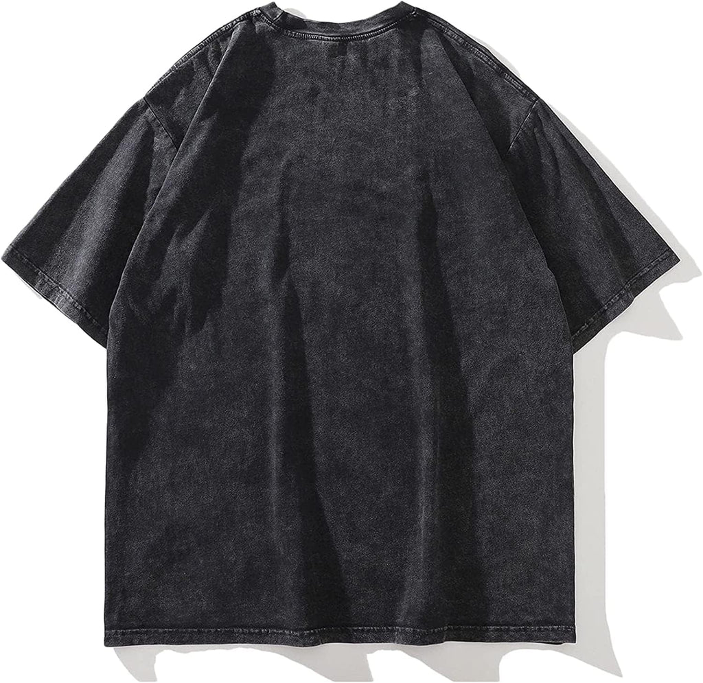 Aelfric Eden Mens Oversized T Shirts Tees Butterfly Print Crew Neck Cotton Tops Streetwear Casual Shirt