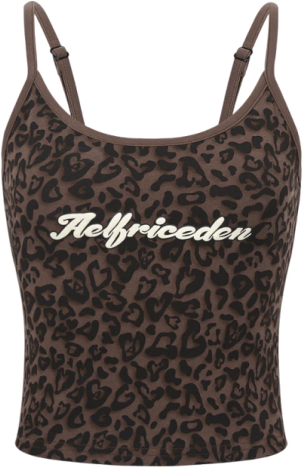 Aelfric Eden Women Halter Tank Tops Leopard Print Cami Top Crop Camisole Y2k Trendy Going Out Tops